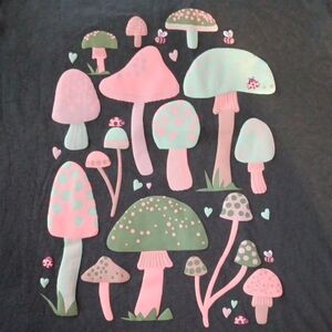 Girls Short Sleeve Mushroom Design T- Shirt Size XL Nwot!